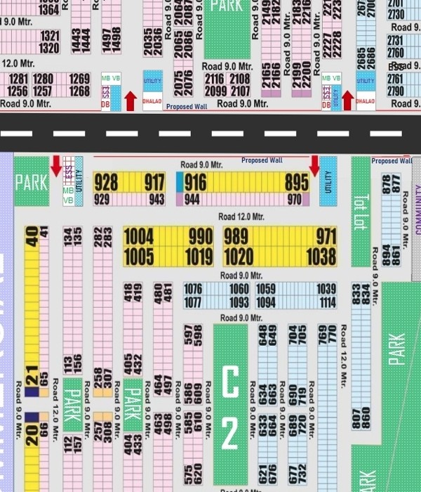 Rohini Sector 34 Plot for Sale - C2-989b Close Detail