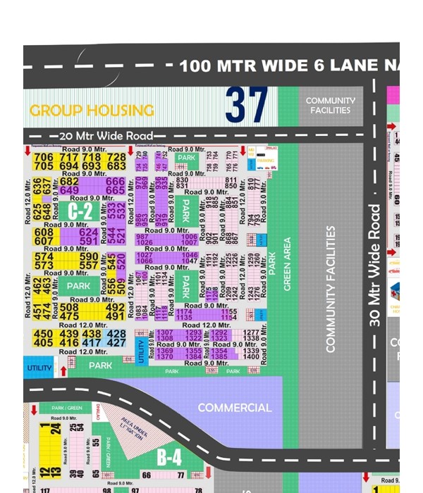 Rohini Sector 37 Plot for Sale - C2 | 785b Front View