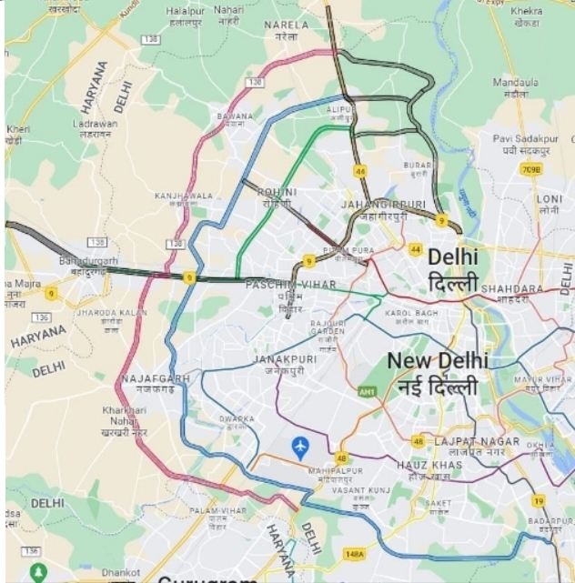 Proposed UER 1, 2 & 3 Google map