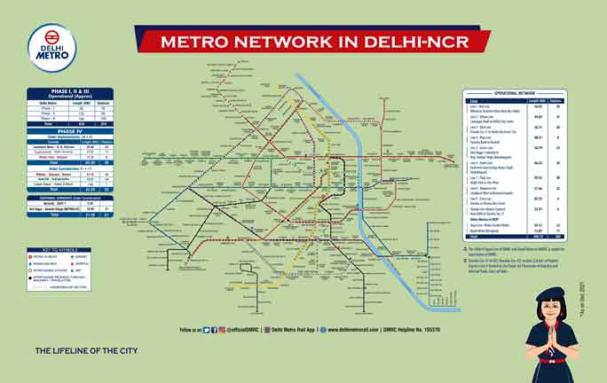 Rithala-Bawana-Narela official Delhi metro route