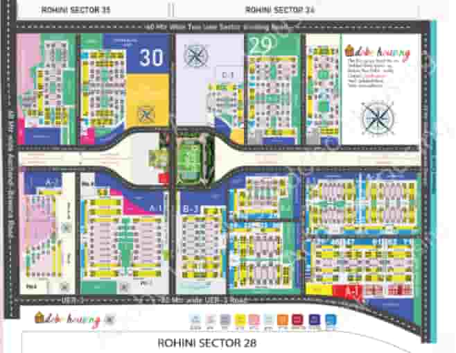 Rohini Sector 29 and 30 ( Combined ) high resolution layout map