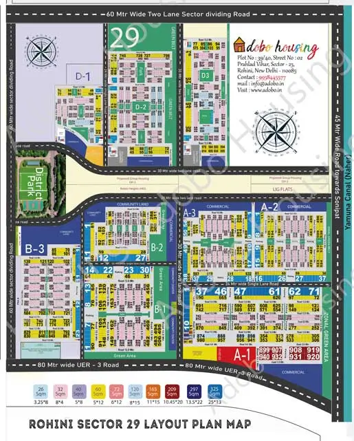 high resolution map of Rohini Sector 29