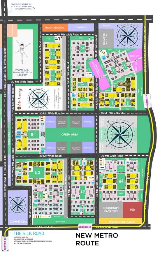 high resolution map of Rohini Sector 36
